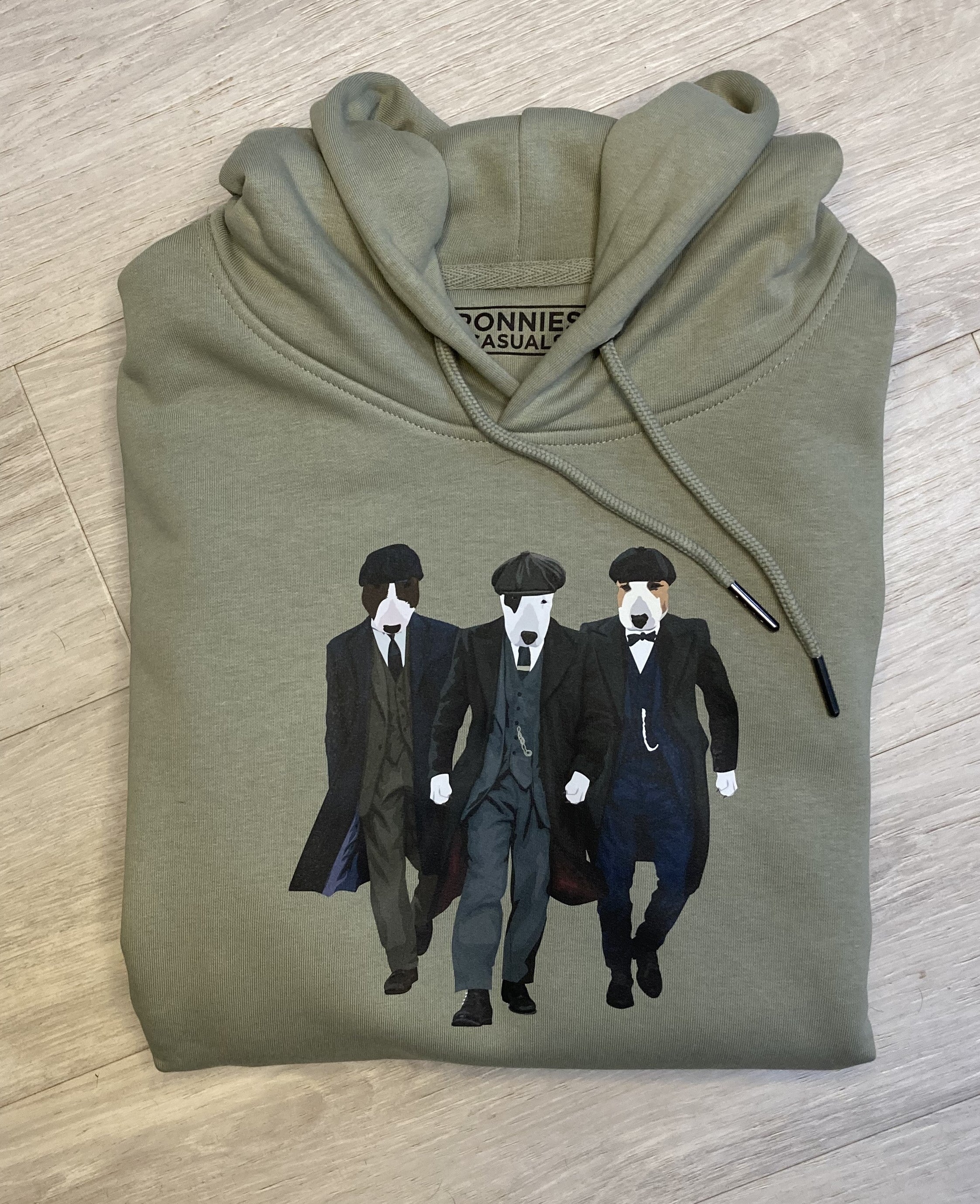 Almond Green, Peaky Gang Bullies Hoodie, Medium